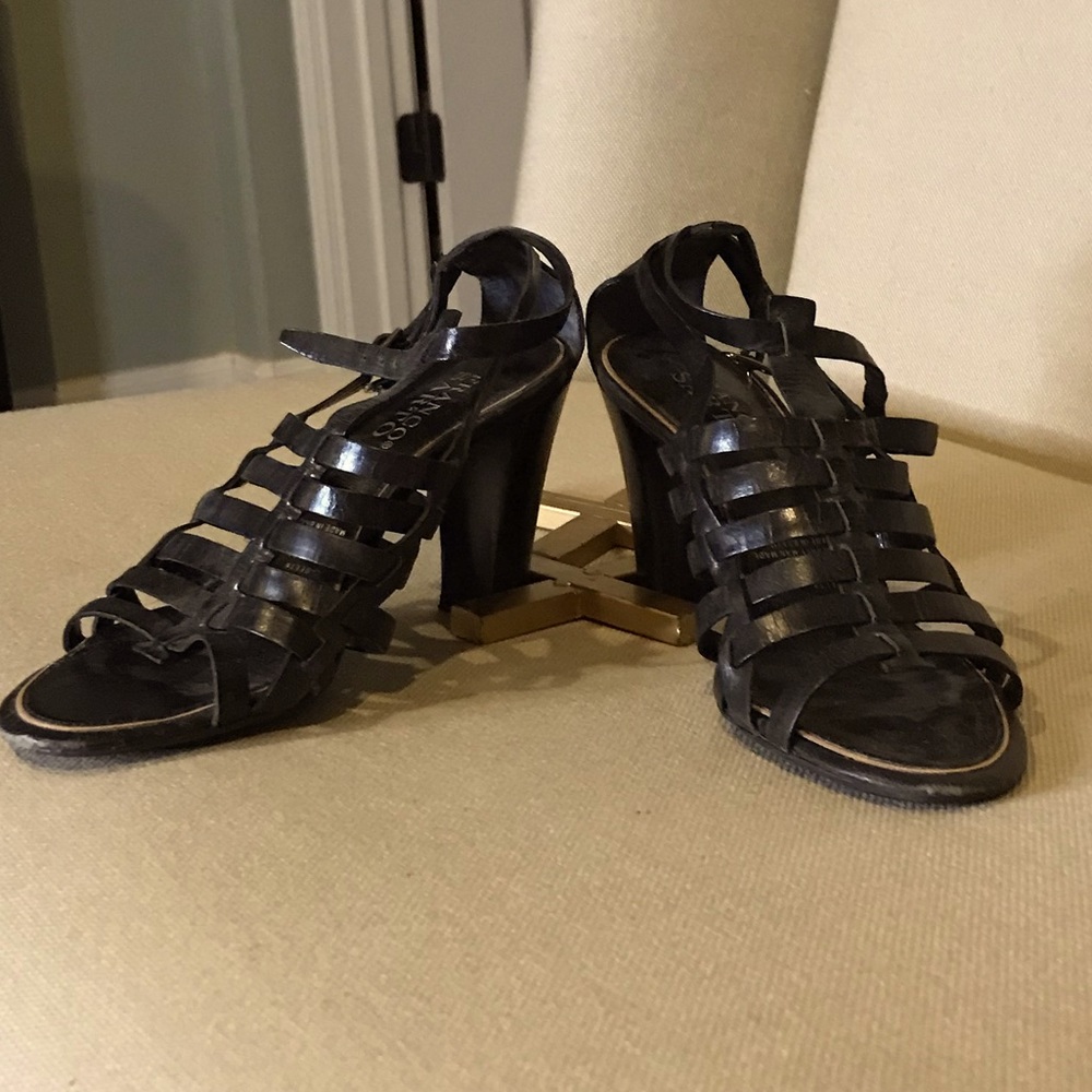 Franco Sarto black leather 👠 heels.